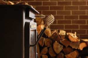 simple side fireplace wood